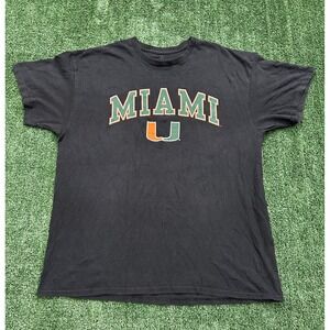 Miami Hurricanes T Shirt Black XL Fanatics NCAA Football #30